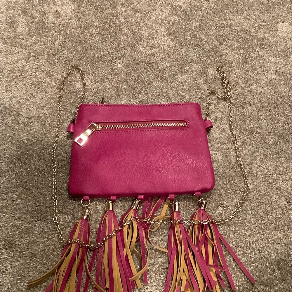 Pink bag with tassels